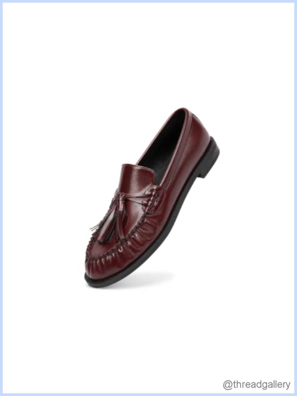 Faux Leather Tassel Loafers Slip On Moc Toe Comfort Work Flats - Picture 1 of 6